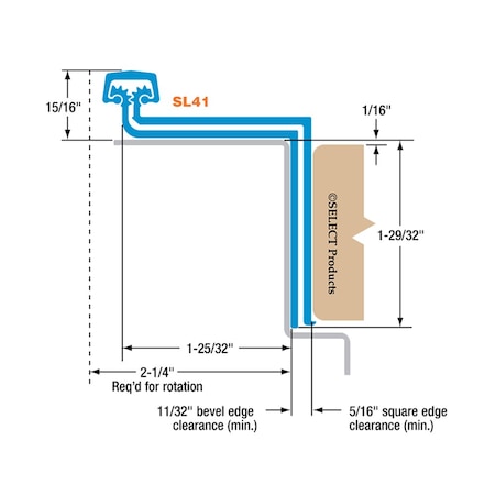 Select Hinges Grade 1 Geared Continuous Hinge, Swing Clear, 83-in, Heavy Duty, Clear Anodized Aluminum Finish SL41 CL HD 83